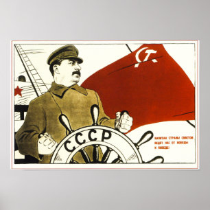 Póster Joseph Stalin. Poster soviético de Propoganda