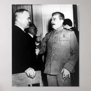 Póster Joseph Stalin y Molotov - Segunda Guerra Mundial -