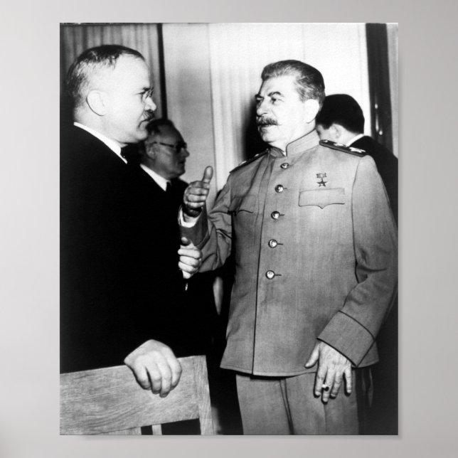 Póster Joseph Stalin y Molotov - Segunda Guerra Mundial - (Frente)