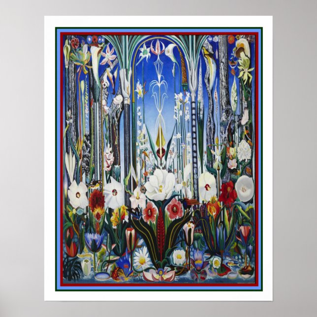 Póster Joseph Stella "Flores Italia" 1931 16x20 (Frente)