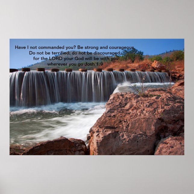 Póster Josh 1:9 ¿No te he mandado? (Frente)