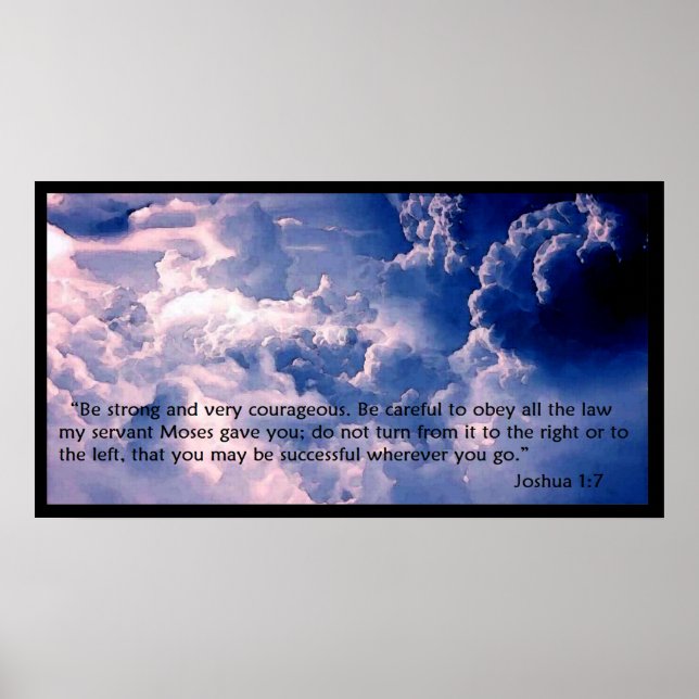 Póster Joshua 1:7 Poster (Frente)