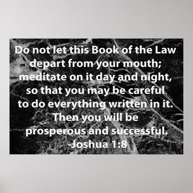 Póster Joshua 1:8 (Frente)