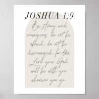 Joshua 1:9 Guión mínimo para el arco pekinés
