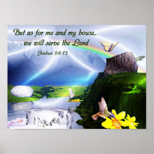 Póster Joshua 24:15 Biblia versus Poster cristiano