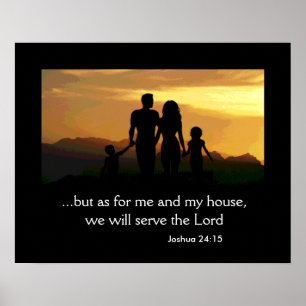 Póster Joshua 24:15 Family Poster
