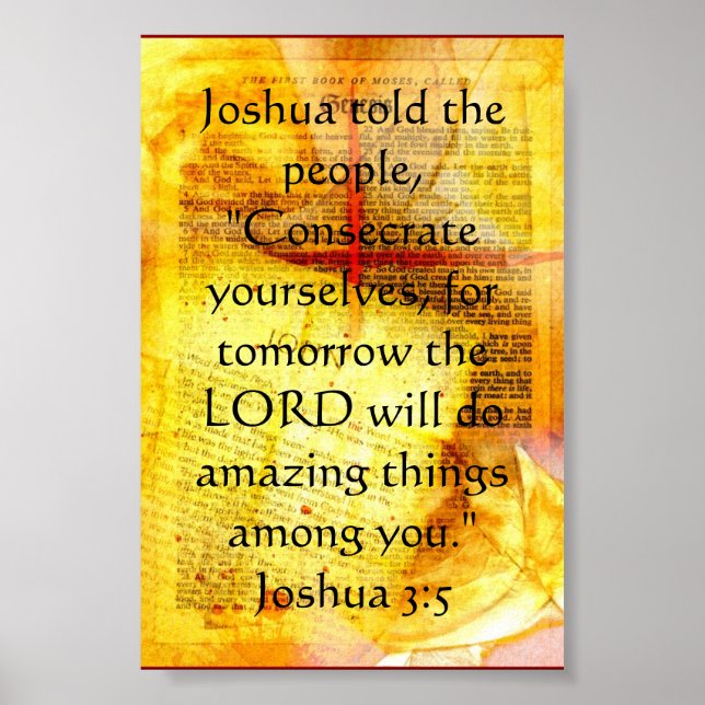 Póster Joshua 3:5 poster (Frente)