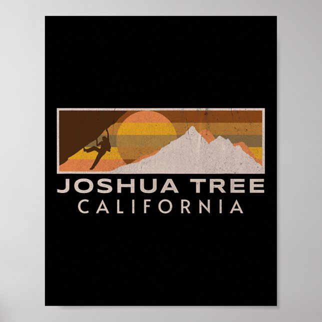 Póster Joshua Tree Escalada en Roca Friki Boulderer Monta (Frente)