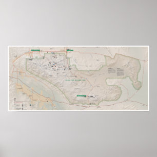Póster Joshua Tree map poster