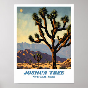 Póster Joshua Tree National Park ilustracion retro Class