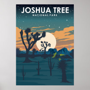 Póster Joshua Tree National Park Vintage Travel Poster