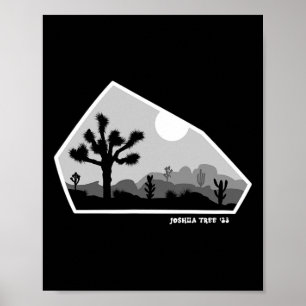 Póster Joshua Tree Retro Boulder Oscuro