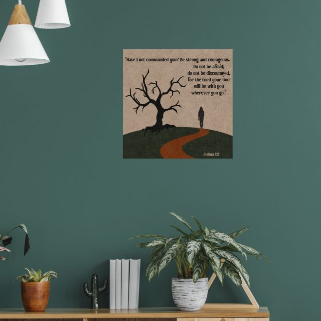 Póster Josué 1:9 No temas que Dios esté contigo (Salón 1)