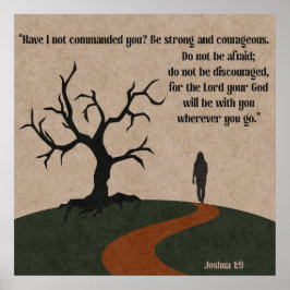 Póster Josué 1:9 No temas que Dios esté contigo