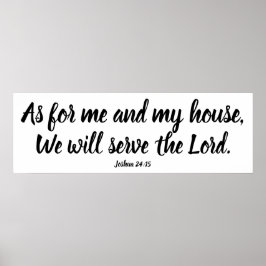 Póster Josué 24:15 En cuanto a mí... Sirva el guión del S