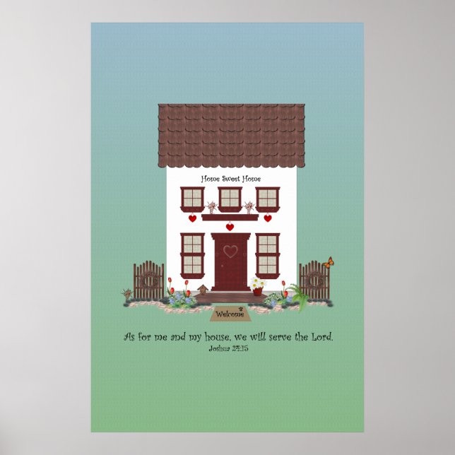 Póster Josué 24:15 ~ Servir al Señor (Frente)