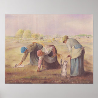 Póster Jouez avec les chats Jean-François Millet