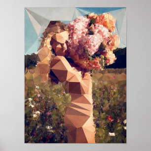 Póster Joven Chica con Bouquet - por Boris Draschoff