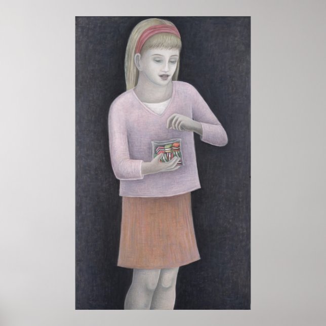 Póster Joven Chica con dulces 2007 (Frente)