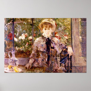 Póster Joven Chica en una Casa Verde por Berthe Morisot