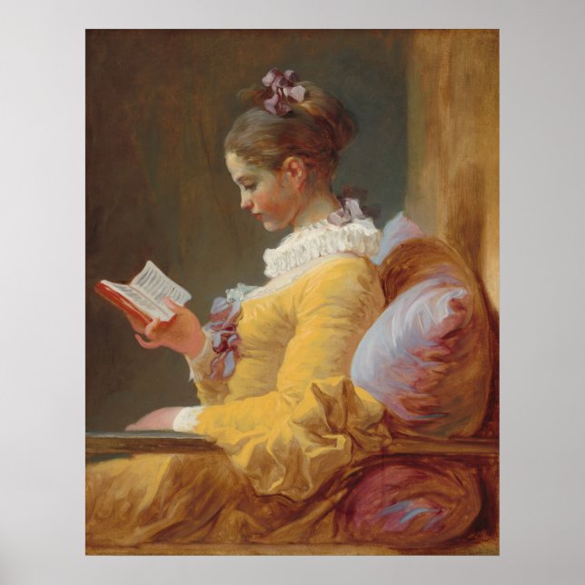Póster Joven Chica leyendo - Jean Fragonard Bella Artes (Frente)