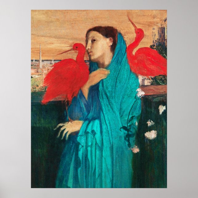 Póster Joven con ibis de Edgar Degas (Frente)
