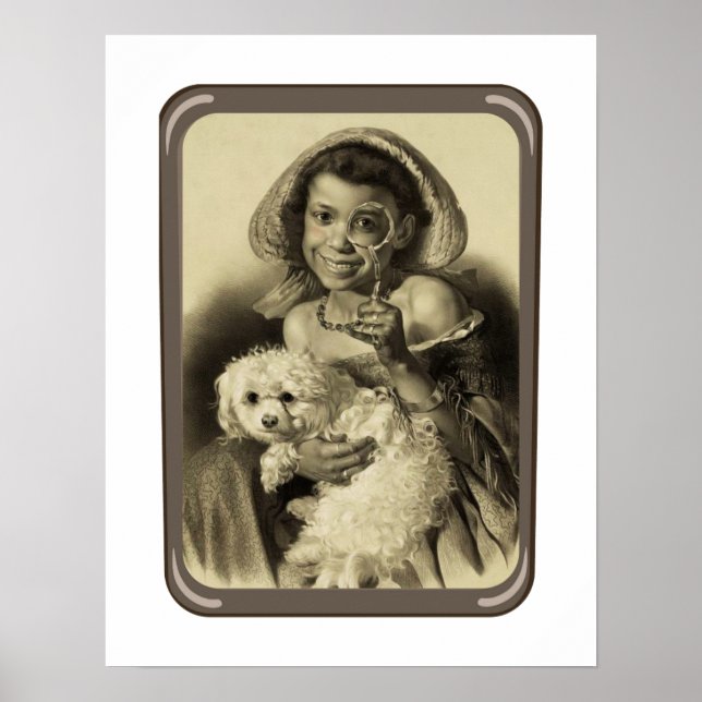 Póster Joven con papel picante, papel Poster (mate) (Frente)