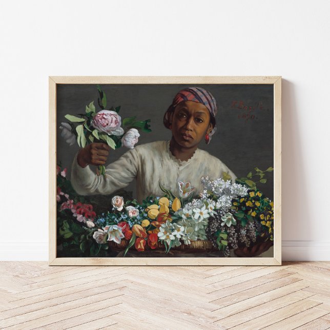Póster Joven con peonías | Fré dé ric Bazille (Subido por el creador)