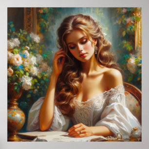 Póster Joven dama victoriana