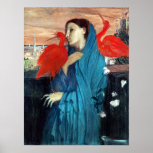 Póster Joven Edgar Degas con Ibis