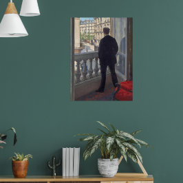 Póster Joven en su ventana de Gustave Caillebotte