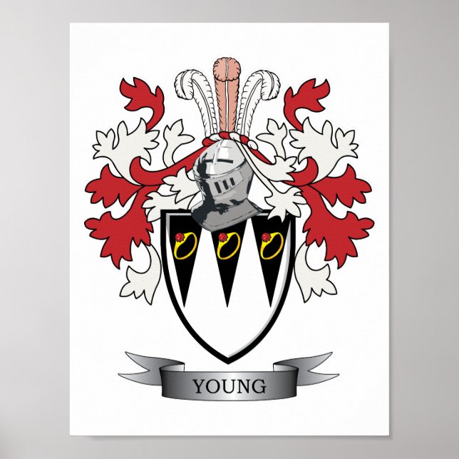 Póster Joven familia Crest Coat of Arms (Frente)