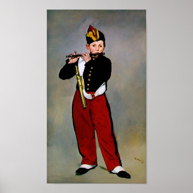 Póster Joven Flutista, El Fifer, Edouard Manet, 1866 (Frente)