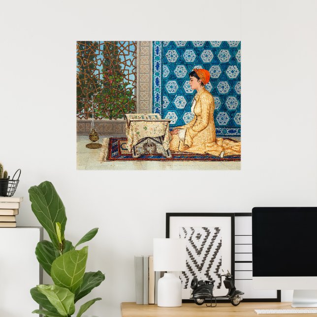 Póster Joven leyendo | Osman Hamdi Bey | (Oficina en casa)