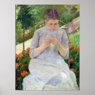 Póster Joven masticando en el jardín, c.1880-82