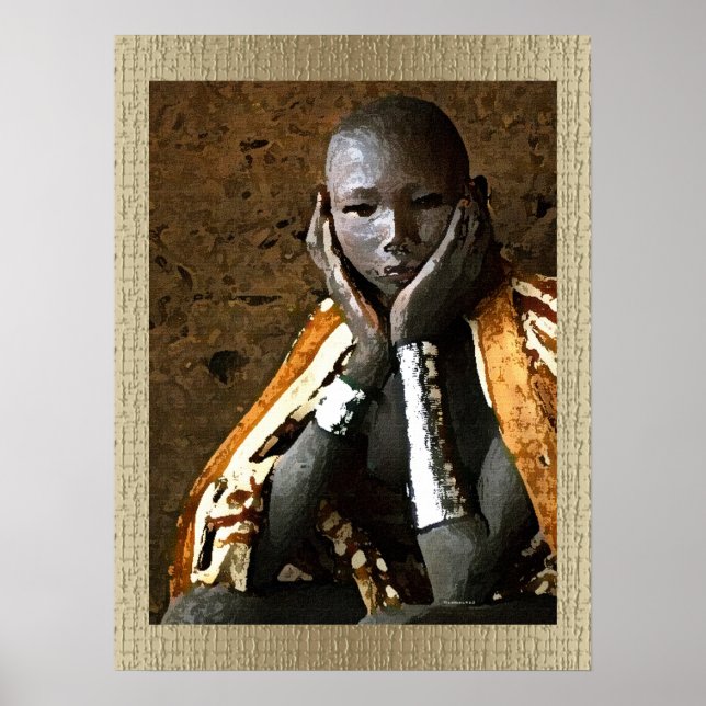 Póster Joven niño africano (Frente)