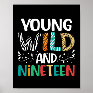 Póster Joven niño salvaje y diecinueve Chica es gracioso
