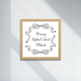 Póster Joven, obsequiado y negro