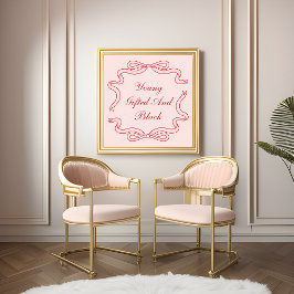 Póster Joven, obsequiado y negro