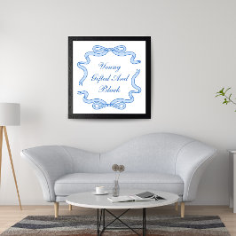 Póster Joven, obsequiado y negro