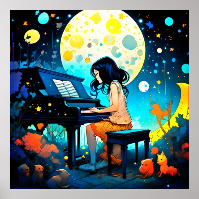 Póster Joven prodigio pianista (Frente)