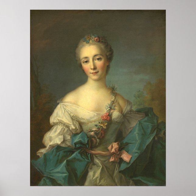 Póster Joven retrato - Jean-Marc Nattier Bella Artes (Frente)