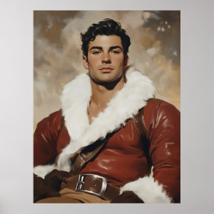 Póster Joven Santa - Retrato de Navidades del pasado