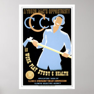 Póster Joven sirve la oportunidad WPA 1941