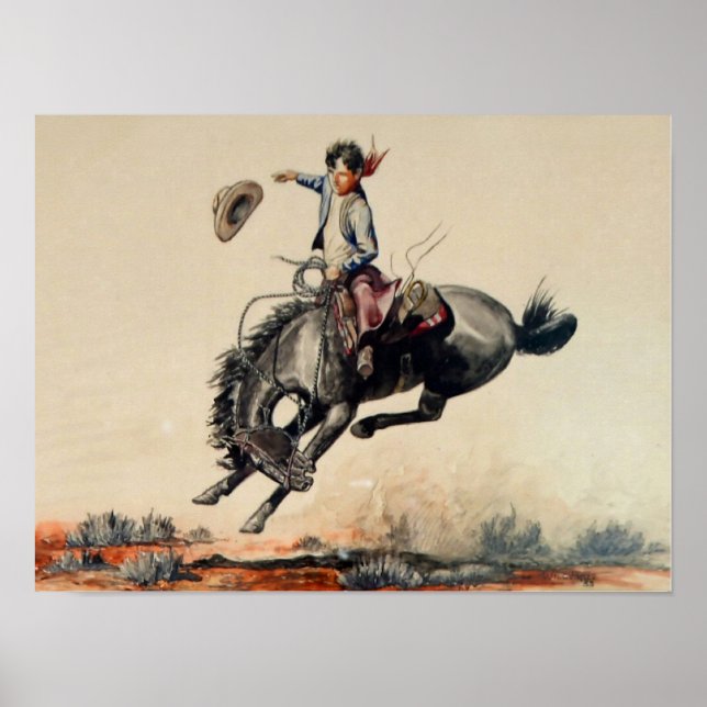 Póster “Joven Vaquero” de Will James (Frente)