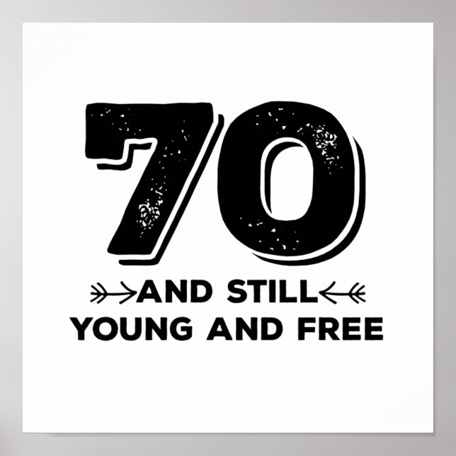 Póster jovencito genial de 70 años de citas (Frente)