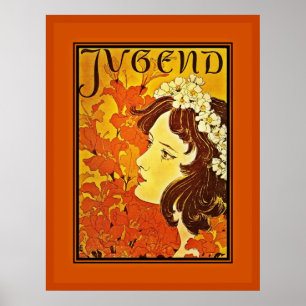 Póster Jóvenes artistas famosos de la época poster