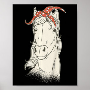 Póster Jóvenes Caballos Con Bandana - Caballo De Caballo 