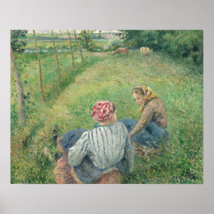 Póster Jóvenes Chicas campesinos - Camille Pissarro Bella
