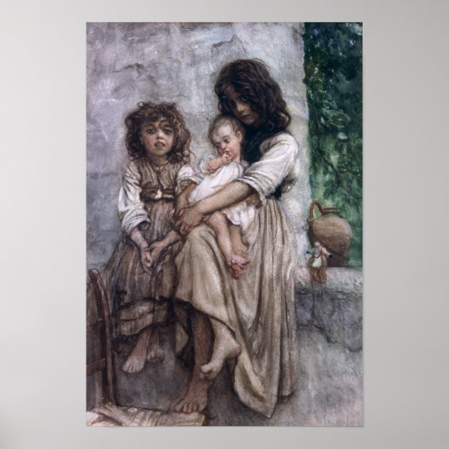 Póster Jóvenes chicas de Isquia (Frente)